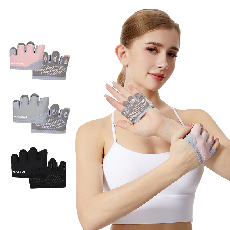 Pilates Yoga Fitness - 피트니스용 손가락 없는 장갑 한 쌍: