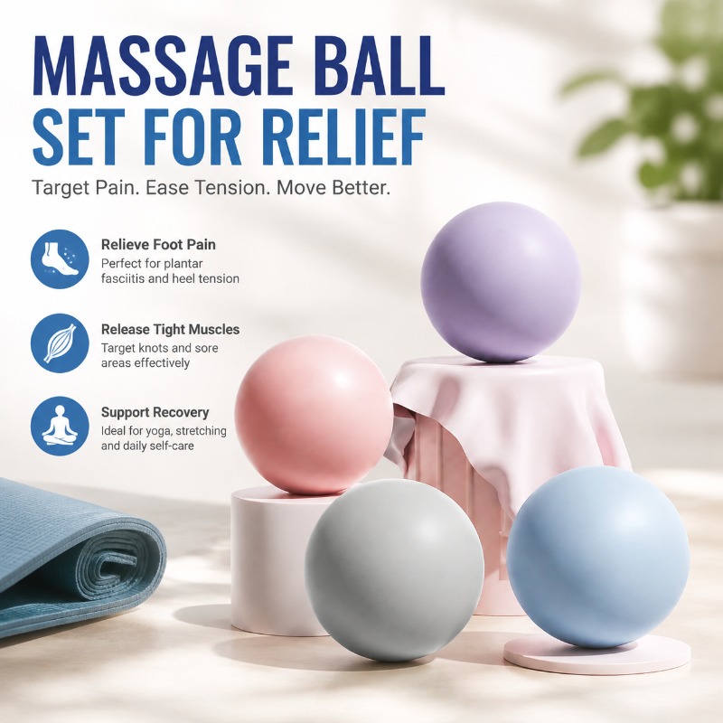 Pilates Yoga Ball - 실리콘 피트니스 근막볼 솔리드 마사지 스피어