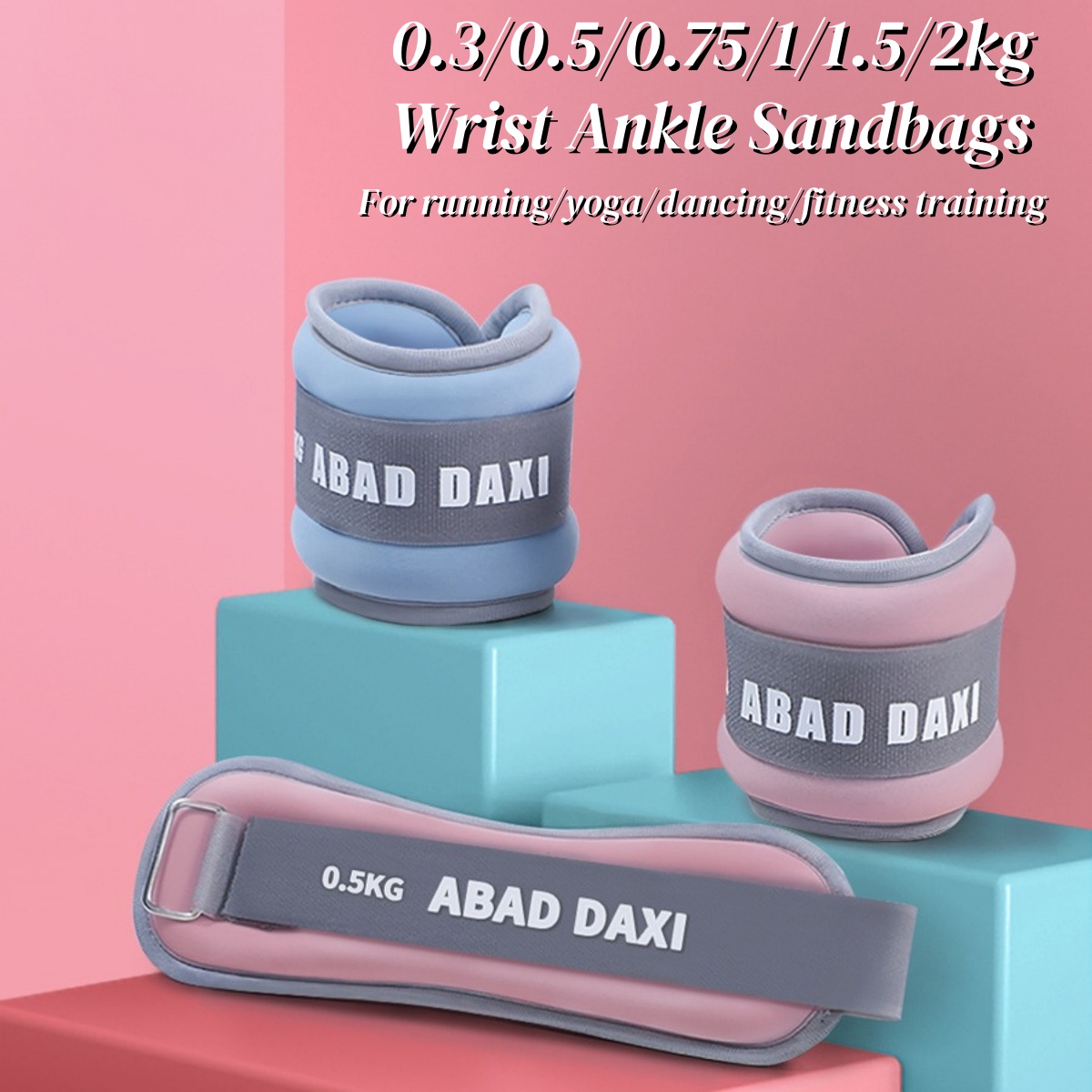 Yoga Sandbag Weight - 2pcs 0.3/0.5/1/2kg 손목 발목 샌드백 휴대용