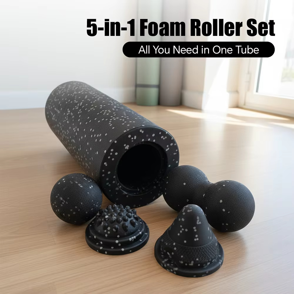 Pilates Yoga Ball - 5-in-1 근막 롤러 세트 근육 회복