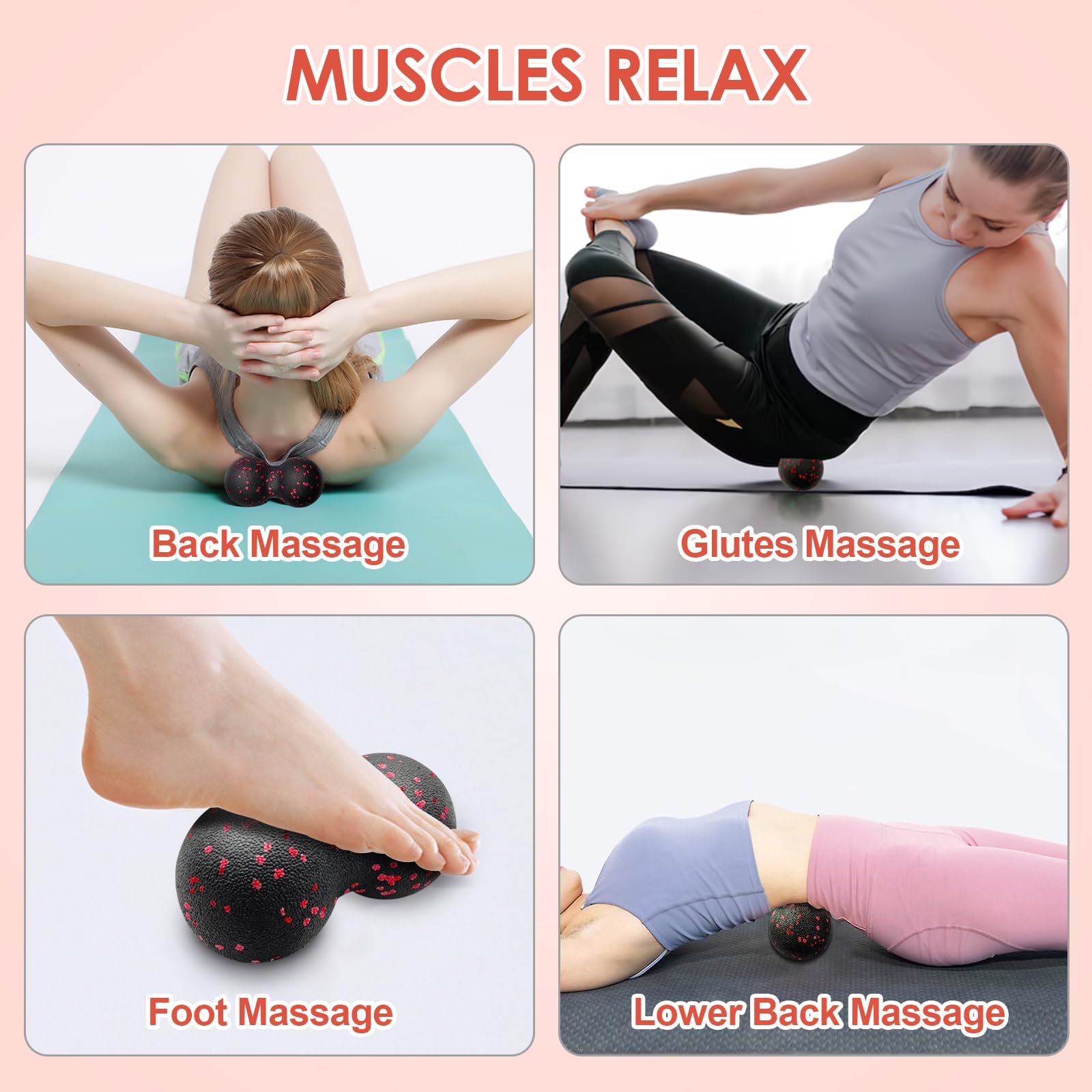 중공 요가 롤러 마사지 땅콩 공 세트 허리 통증 다리를 - Pilates Yoga Ball 리뷰 및 가격