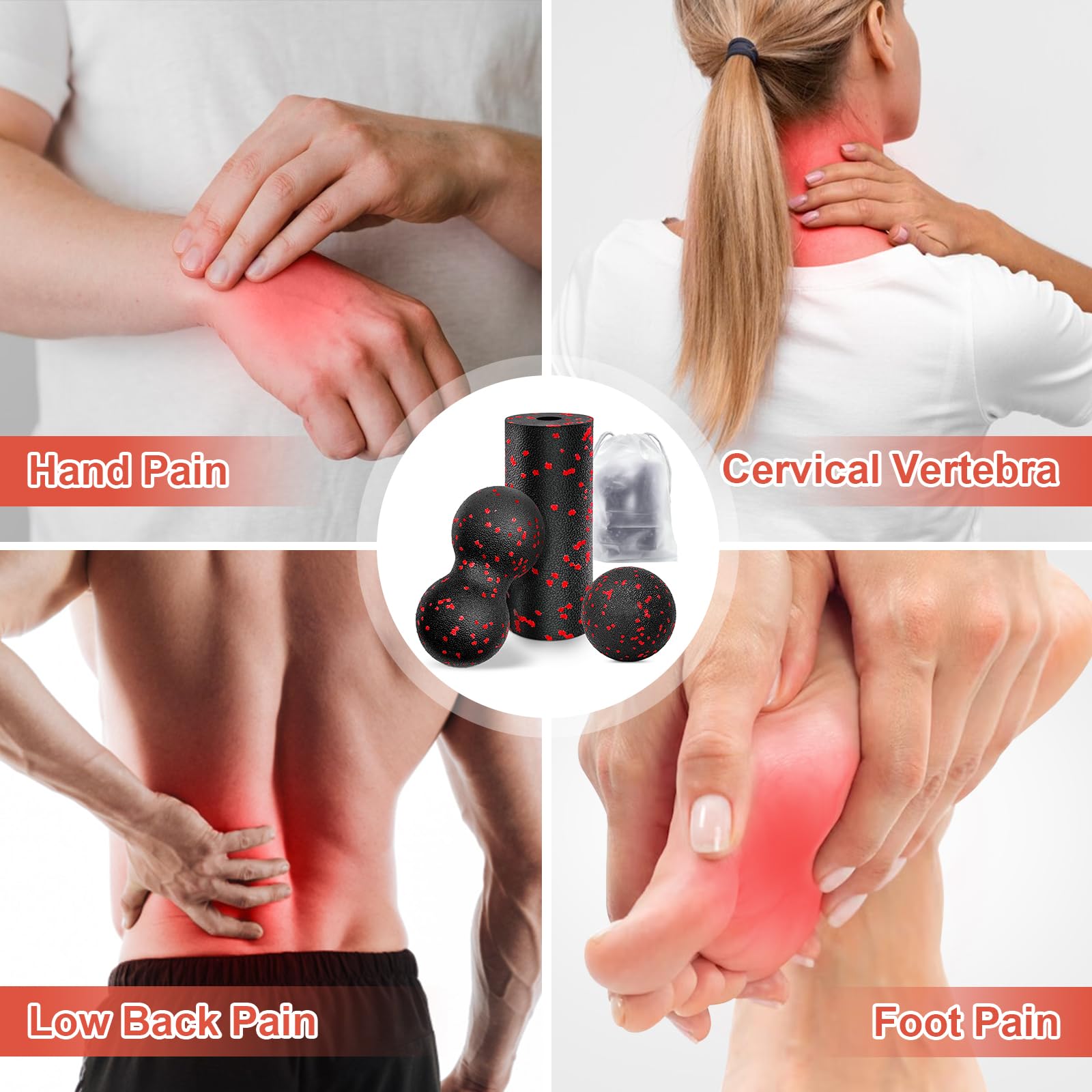 중공 요가 롤러 마사지 땅콩 공 세트 허리 통증 다리를 - Pilates Yoga Ball 리뷰 및 가격