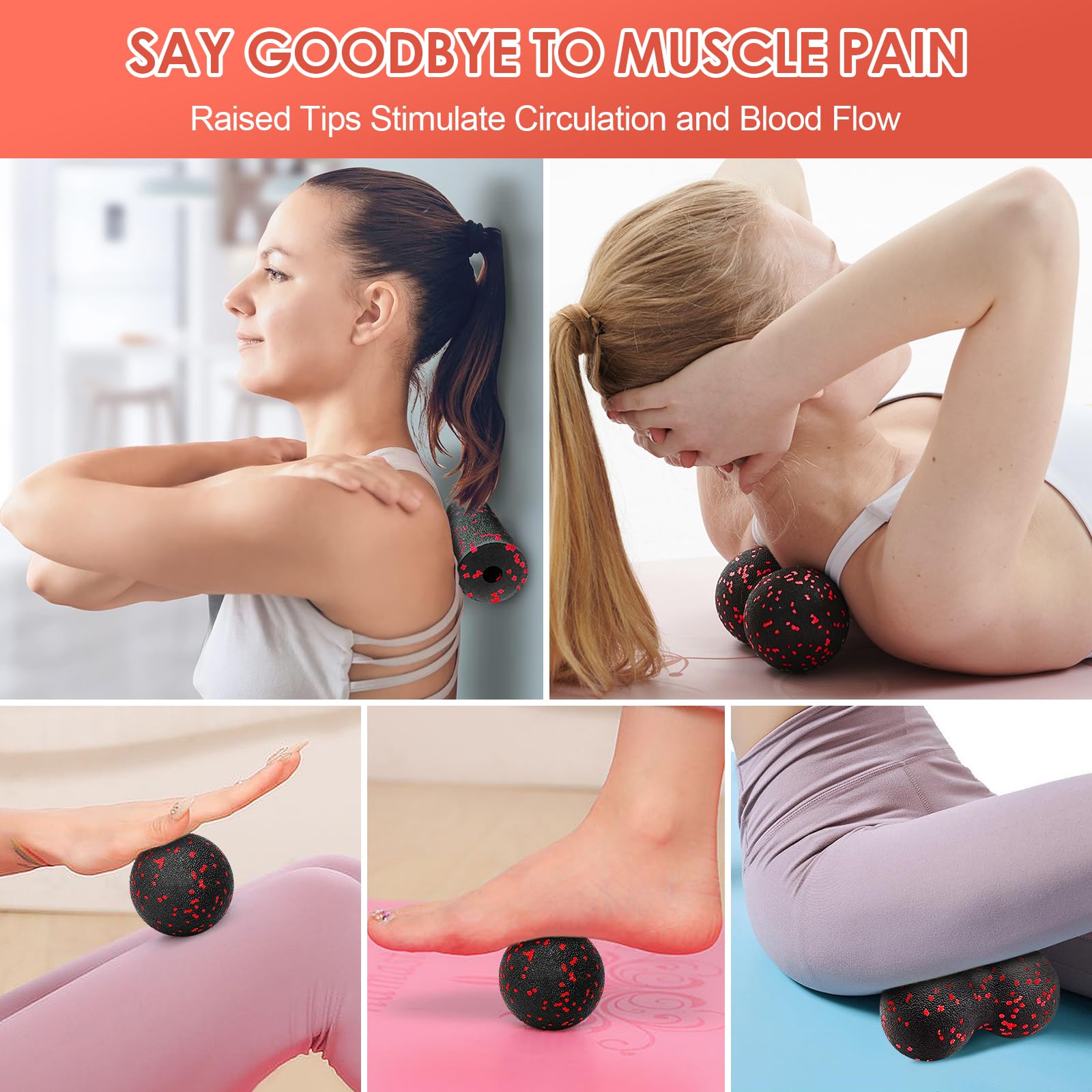 중공 요가 롤러 마사지 땅콩 공 세트 허리 통증 다리를 - Pilates Yoga Ball 리뷰 및 가격