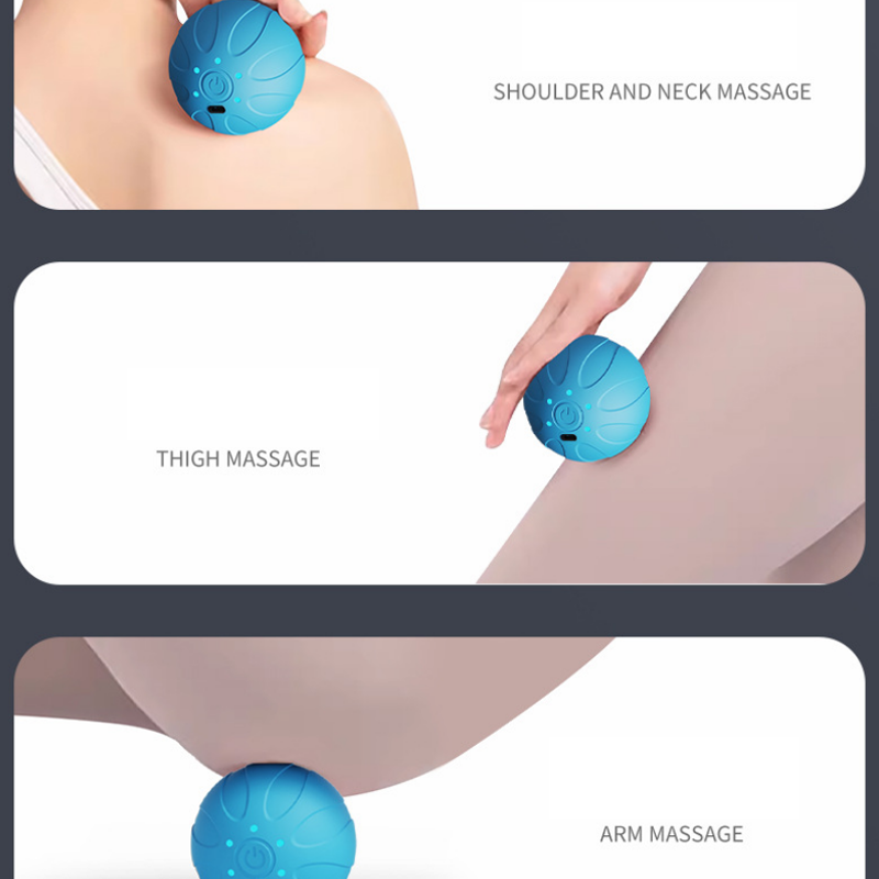새로운 진동 마사지 볼, 휴대용 딥 티슈 마사저, 5단 - Pilates Yoga Ball 리뷰 및 가격