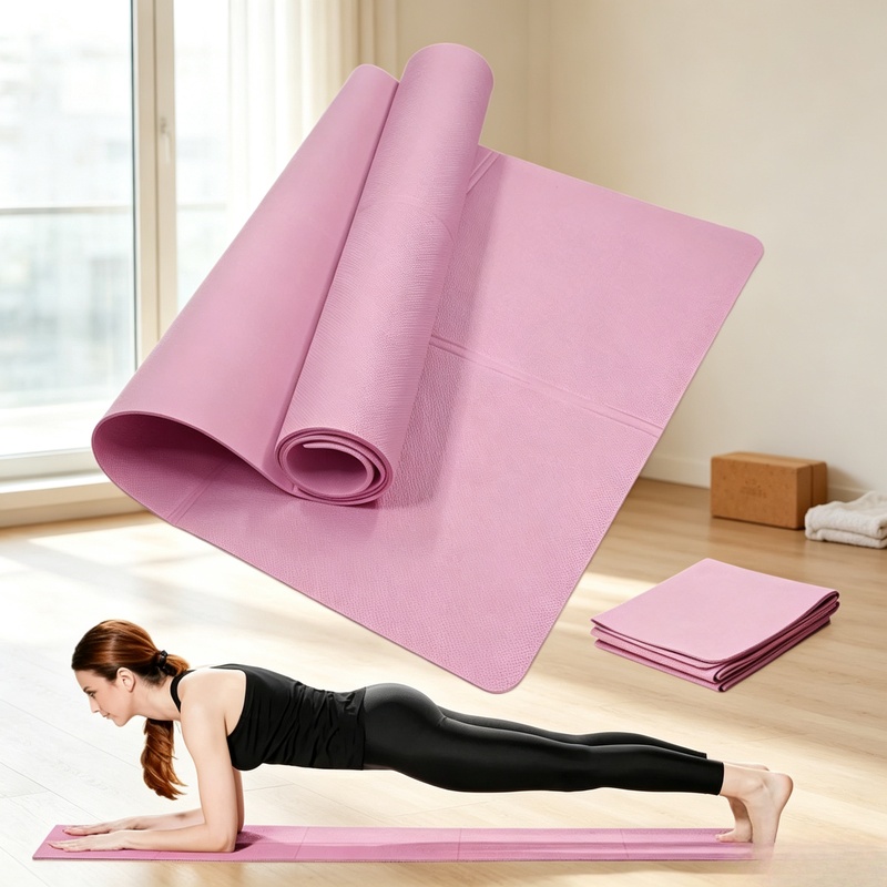4mm 두께의 미끄럼 방지 요가 매트, 휴대용 땀 흡수 - Pilates Yoga Mat 리뷰 및 가격