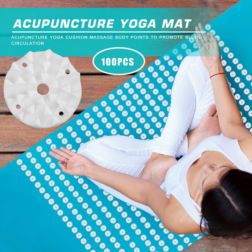 100개/세트 연꽃 지압 요가 매트 스파이크 피트니스  - Pilates Yoga Mat 리뷰 및 가격