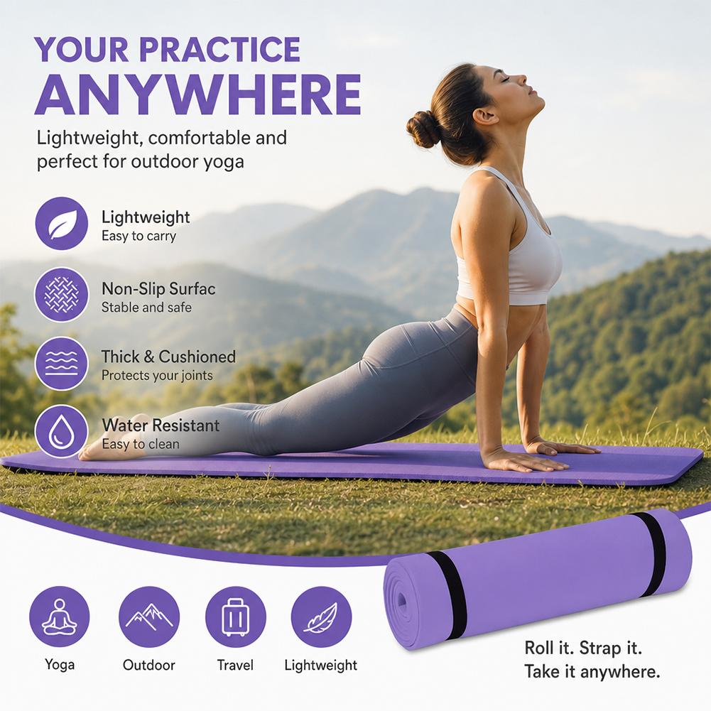 1/2Pcs 두꺼운 요가 매트 미끄럼 방지 스포츠 피트 - Pilates Yoga Mat 리뷰 및 가격
